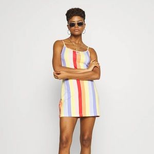 Nike Rainbow Stripe Mini Bodycon Dress